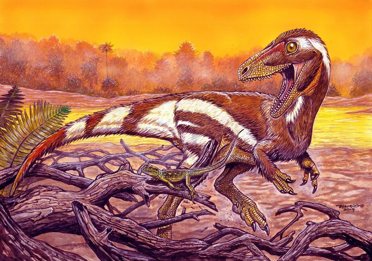 Ilustración paleontológica de Aratasaurus