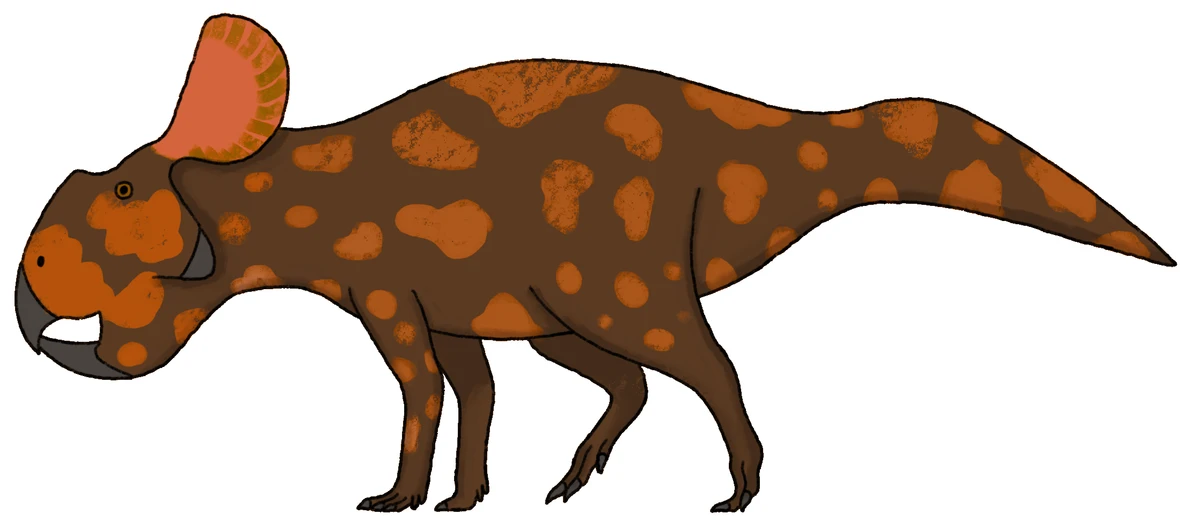 Ilustración paleontológica de Bainoceratops