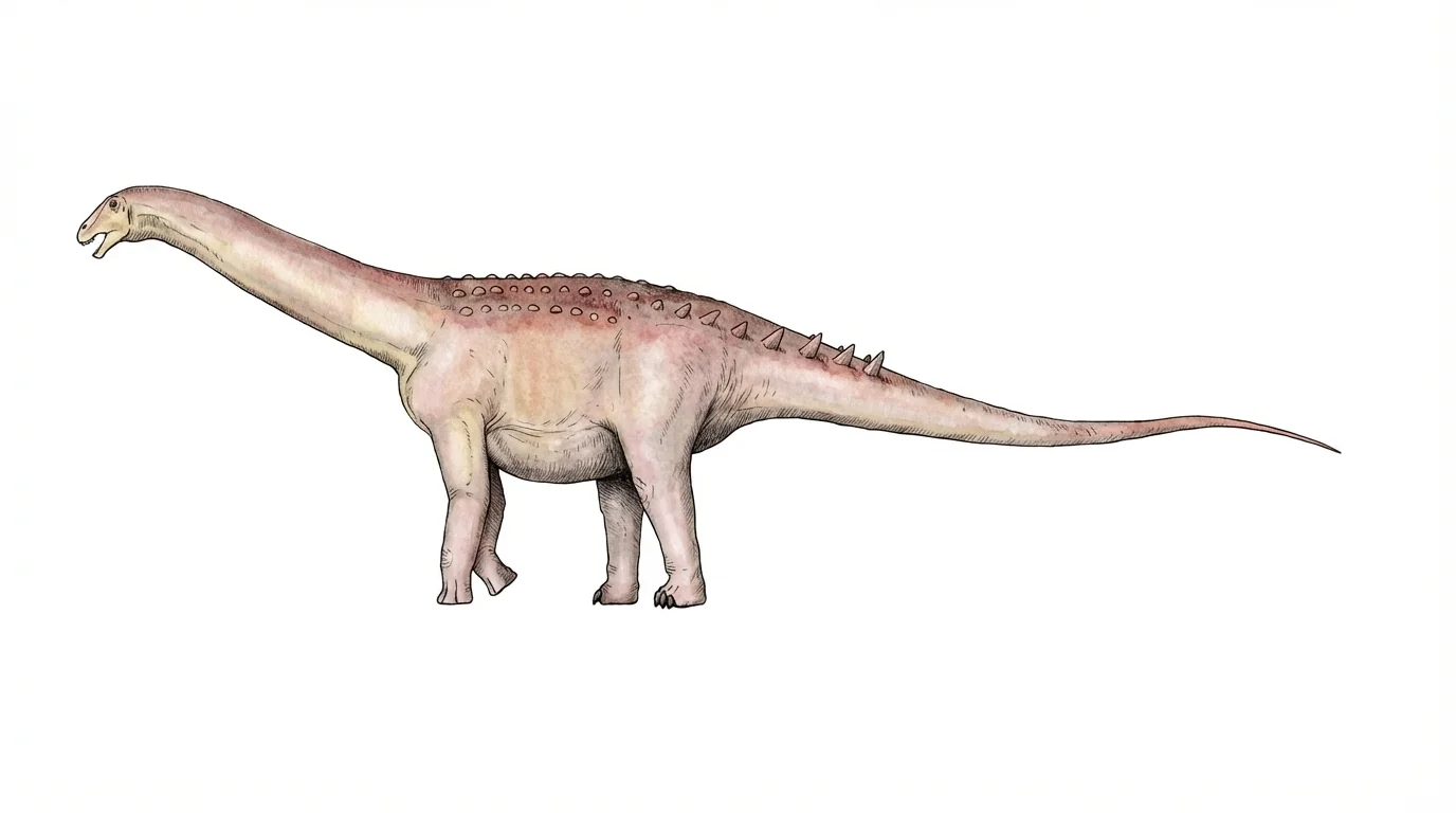 Ilustración paleontológica de Barrosasaurus
