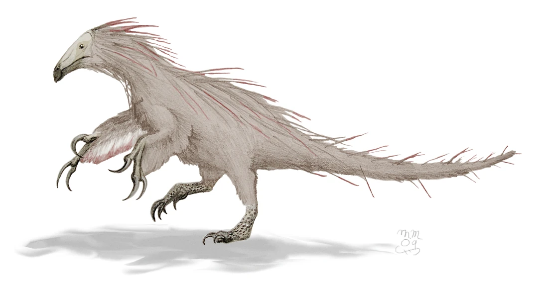 Ilustración paleontológica de Beipiaosaurus