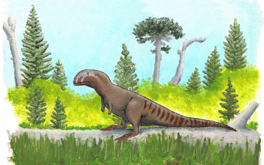 Ilustración paleontológica de Betasuchus