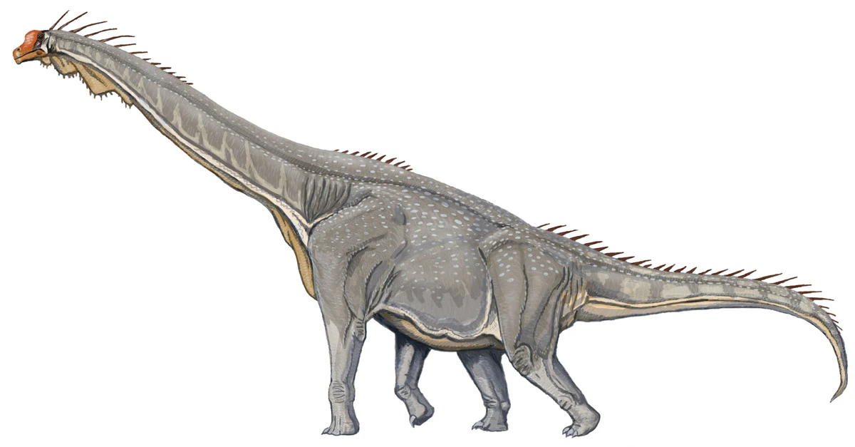 Ilustración paleontológica de Brachiosaurus