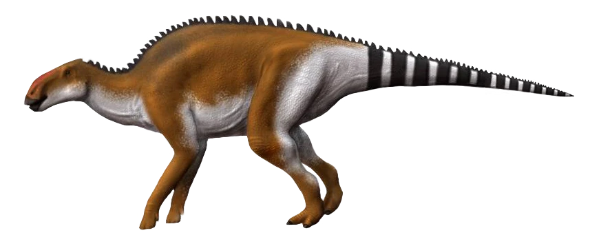 Ilustración paleontológica de Brachylophosaurus