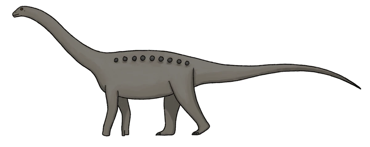Ilustración paleontológica de Bravasaurus
