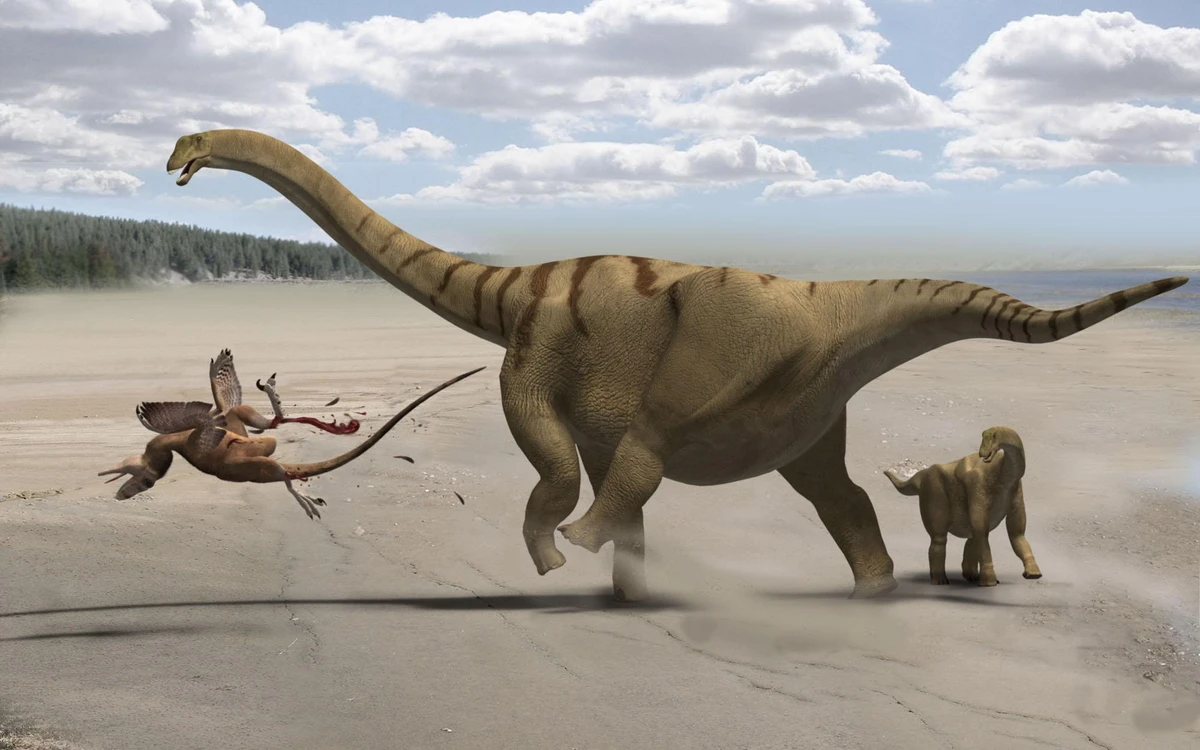 Ilustración paleontológica de Brontomerus