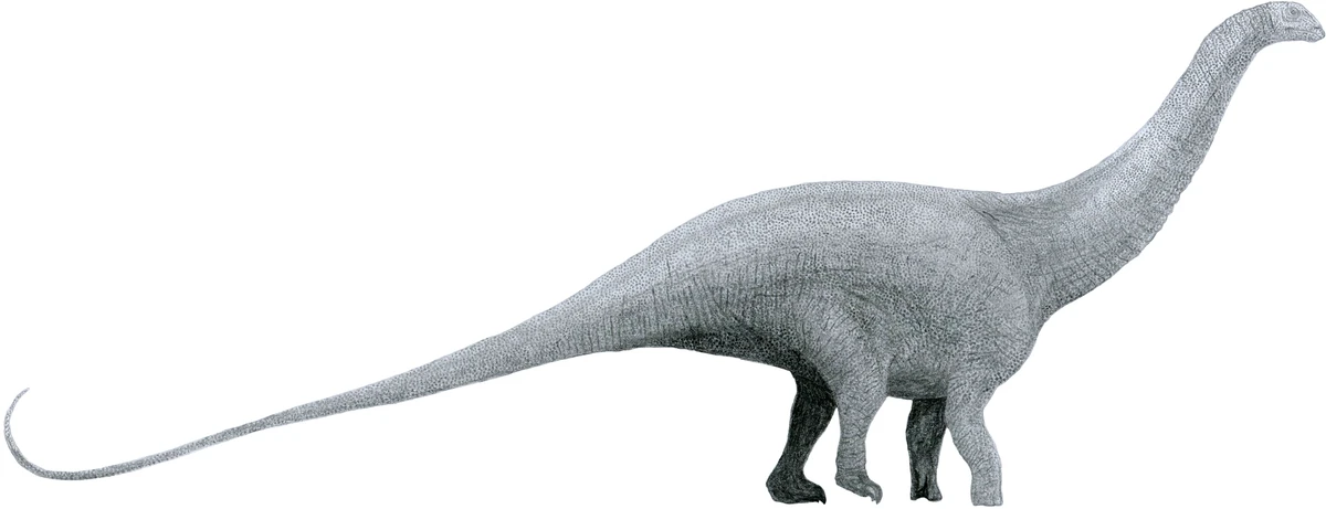 Ilustración paleontológica de Brontosaurus
