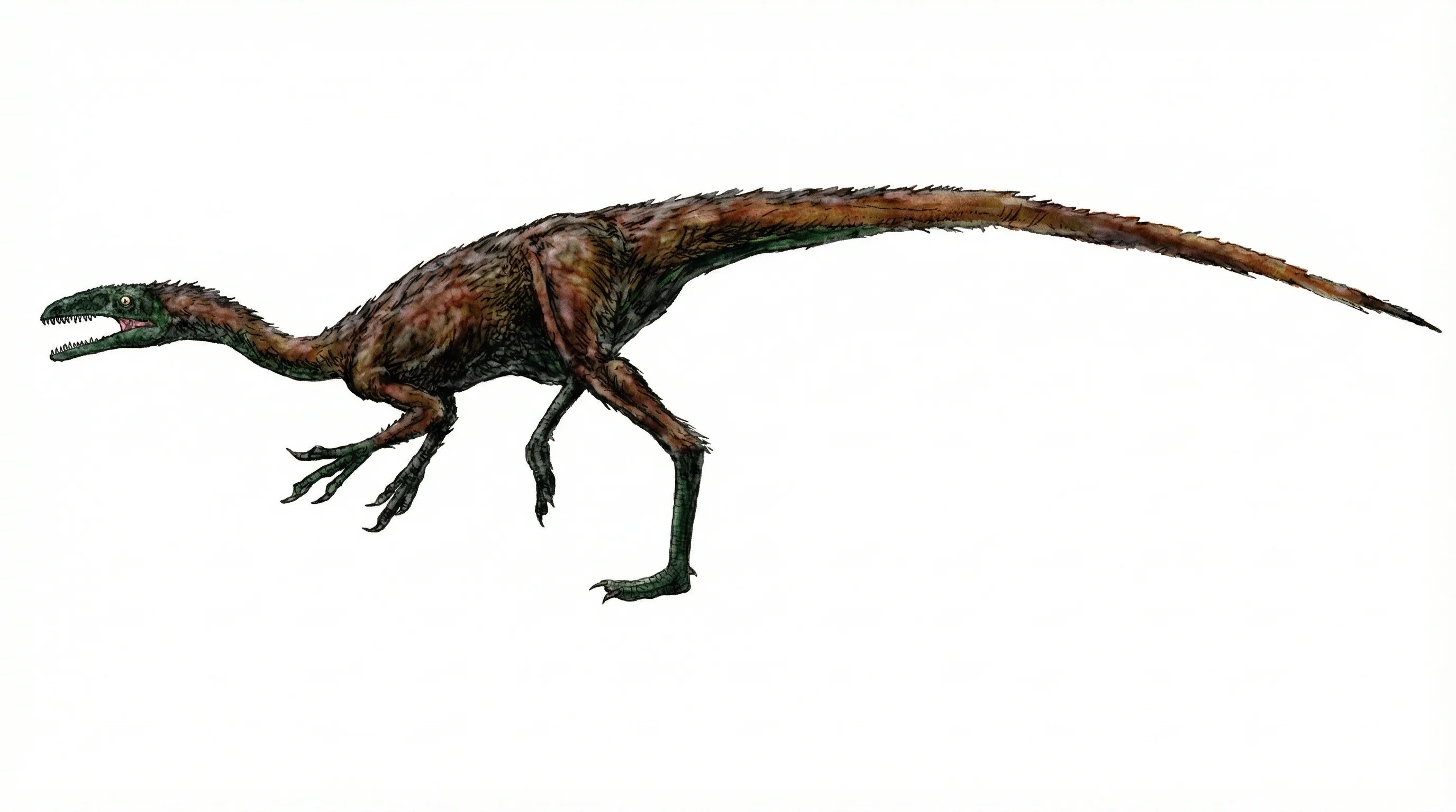 Ilustración paleontológica de Calamosaurus