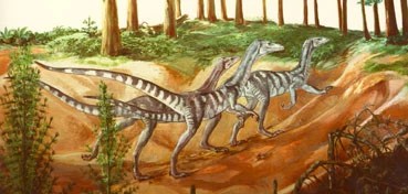 Ilustración paleontológica de Chindesaurus