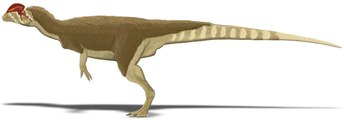 Ilustración paleontológica de Dilophosaurus