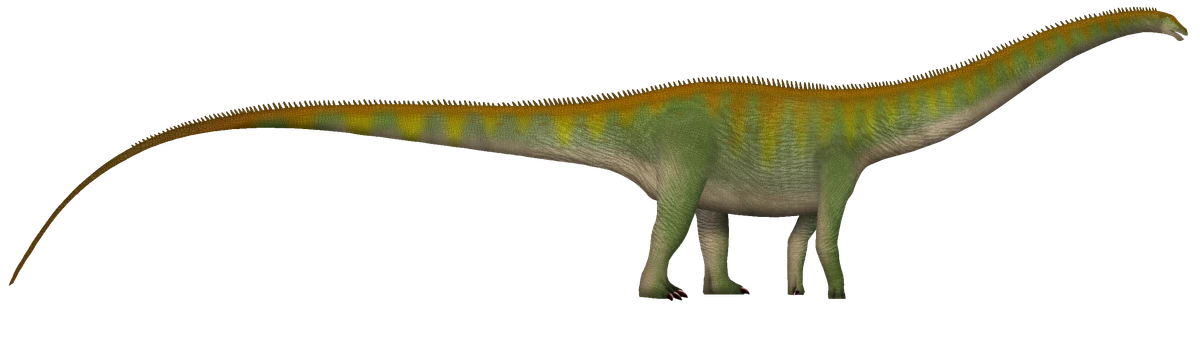Ilustración paleontológica de Diplodocus