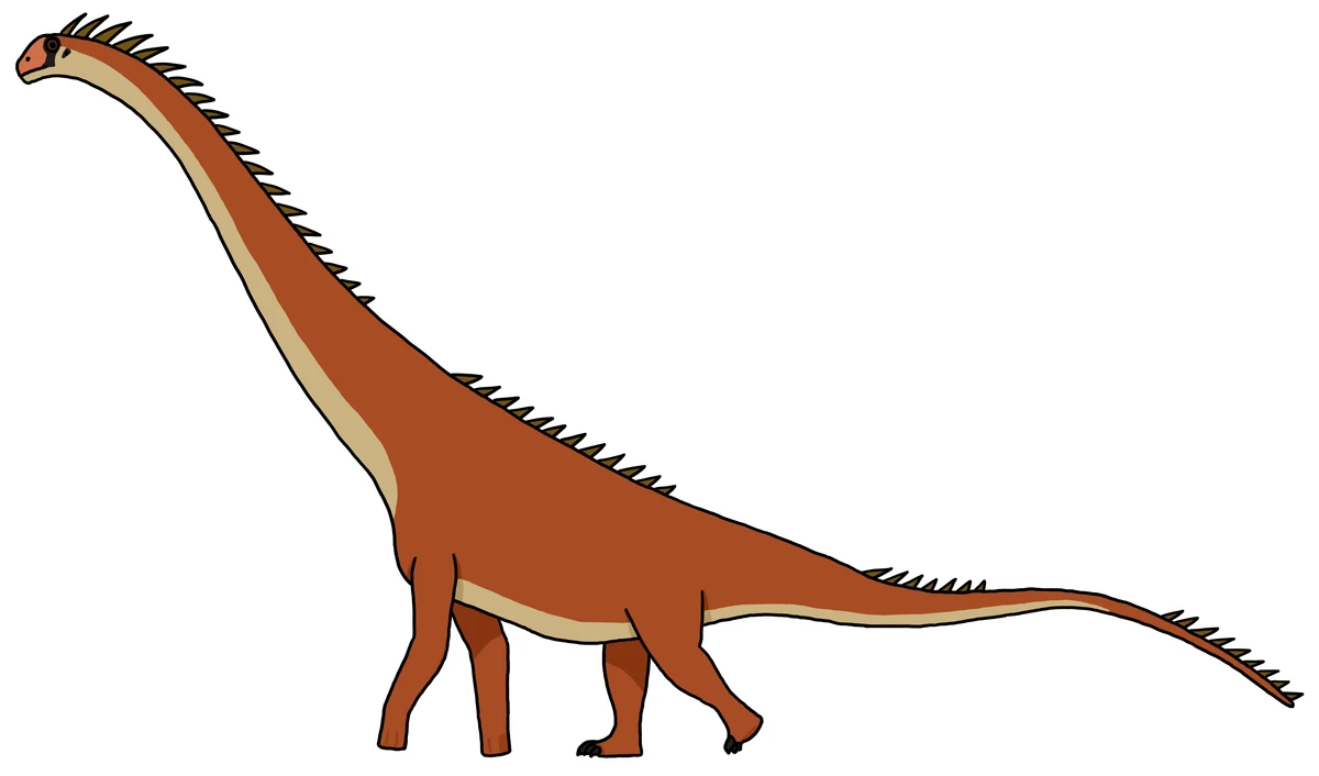 Ilustración paleontológica de Drusilasaura