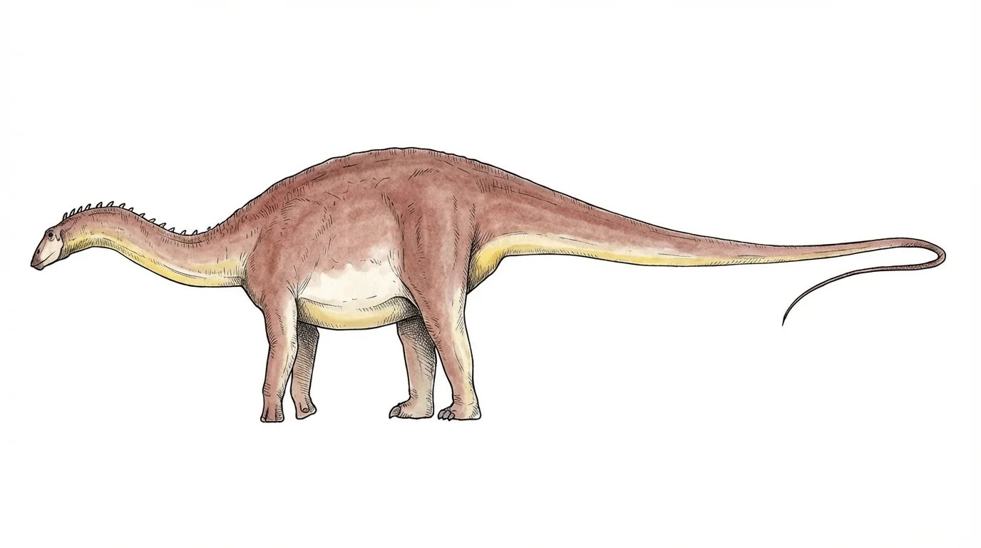 Ilustración paleontológica de Dyslocosaurus