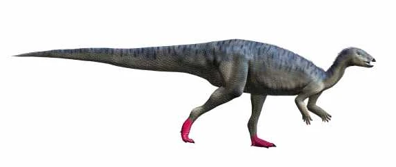 Ilustración paleontológica de Elrhazosaurus