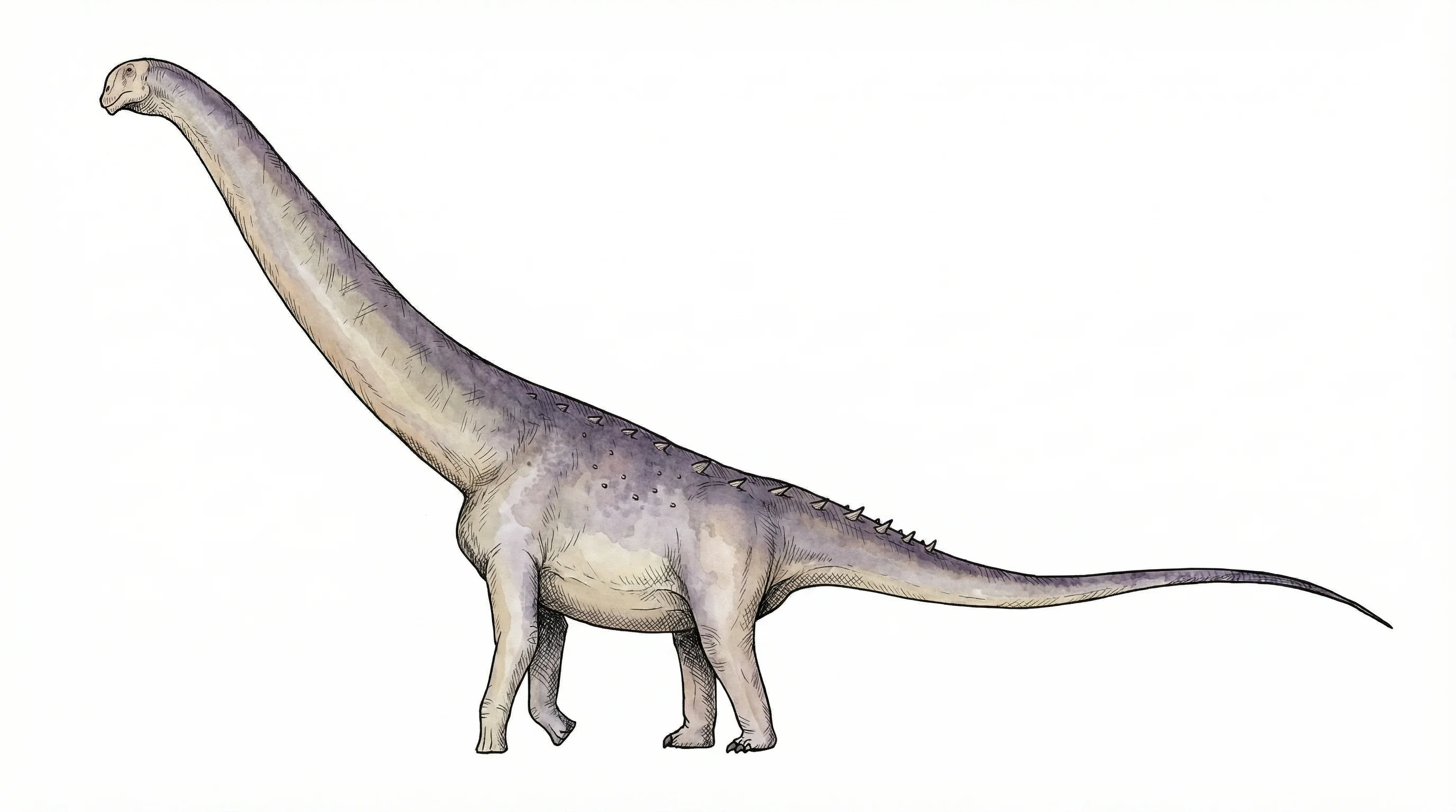 Ilustración paleontológica de Epachthosaurus