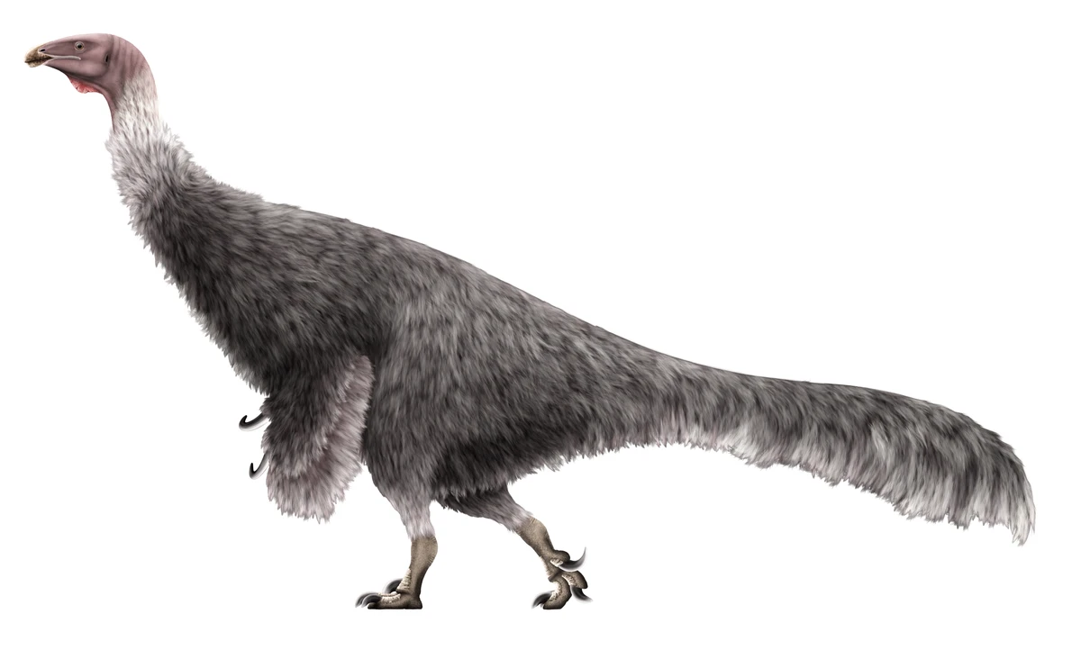 Ilustración paleontológica de Erlikosaurus
