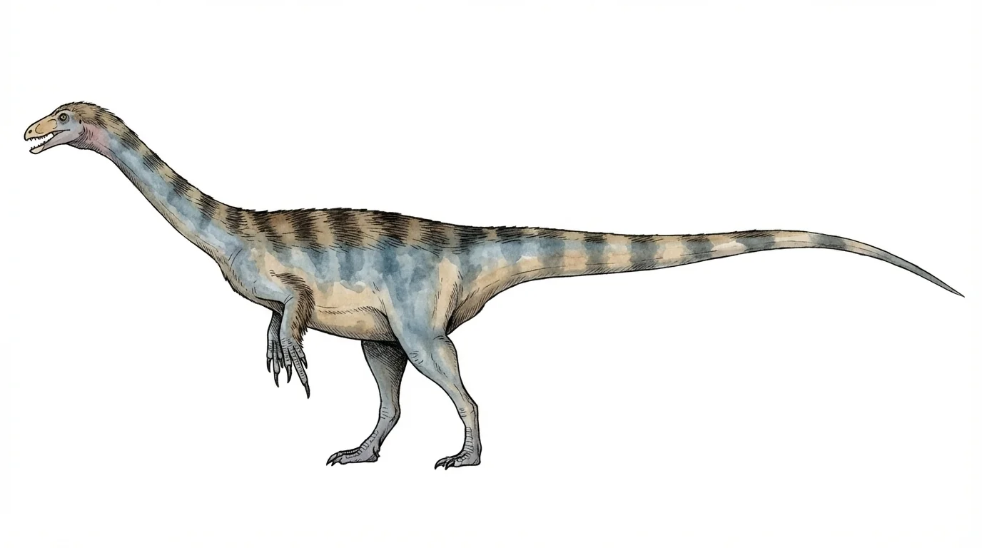 Ilustración paleontológica de Eshanosaurus