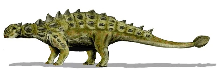 Ilustración paleontológica de Euoplocephalus
