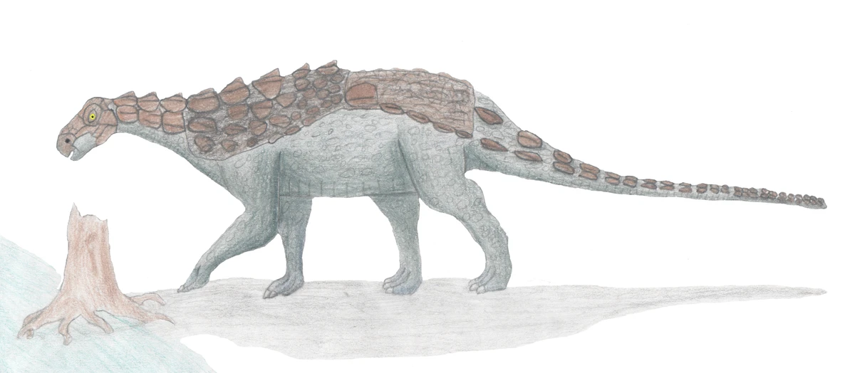 Ilustración paleontológica de Europelta