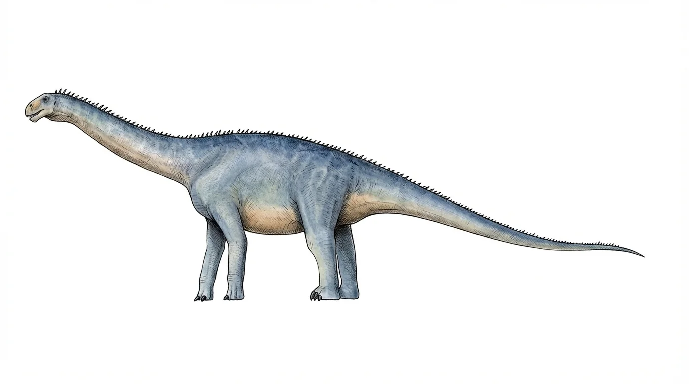 Ilustración paleontológica de Ferganasaurus