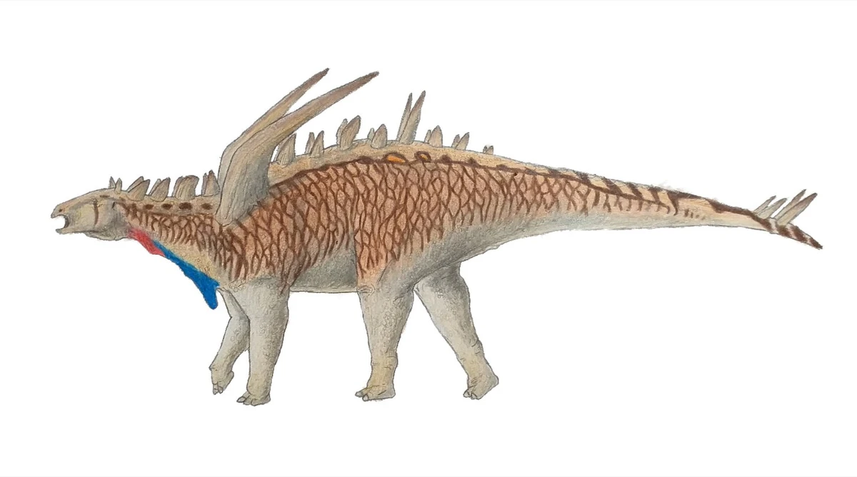 Ilustración paleontológica de Gigantspinosaurus