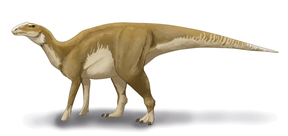 Ilustración paleontológica de Hadrosaurus