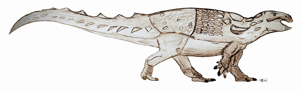 Ilustración paleontológica de Irisosaurus