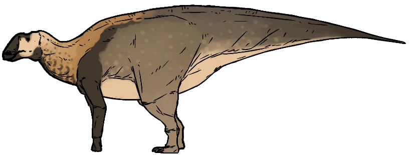 Ilustración paleontológica de Jaxartosaurus