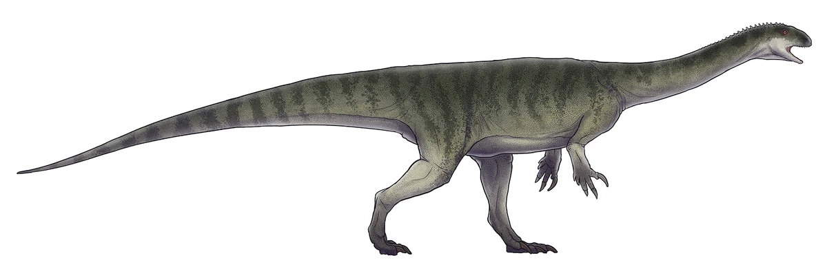 Ilustración paleontológica de Jingshanosaurus