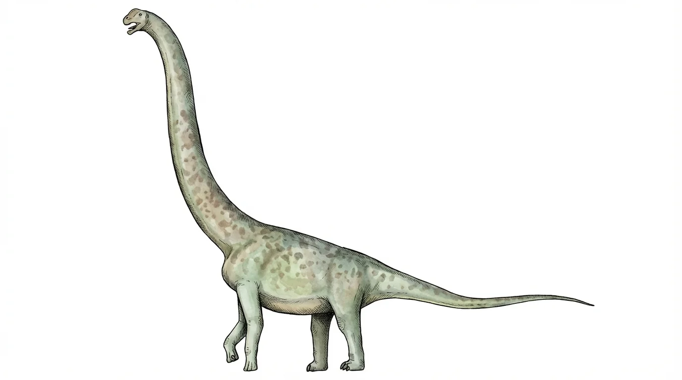 Ilustración paleontológica de Klamelisaurus