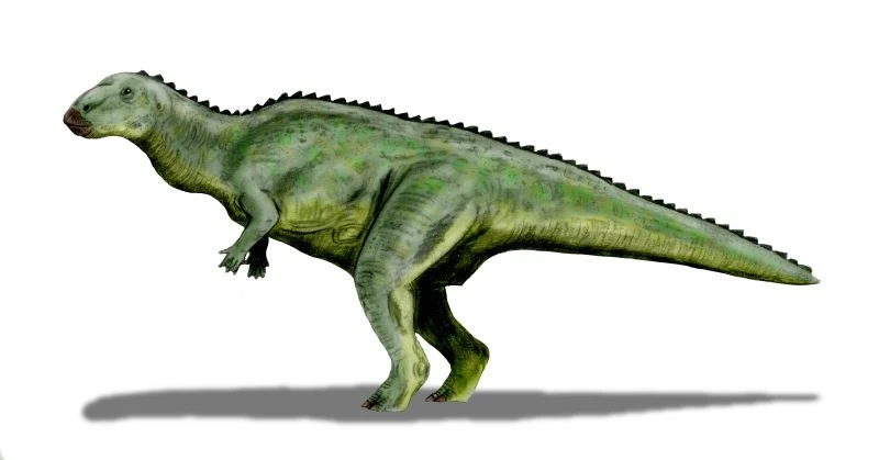 Ilustración paleontológica de Lanzhousaurus