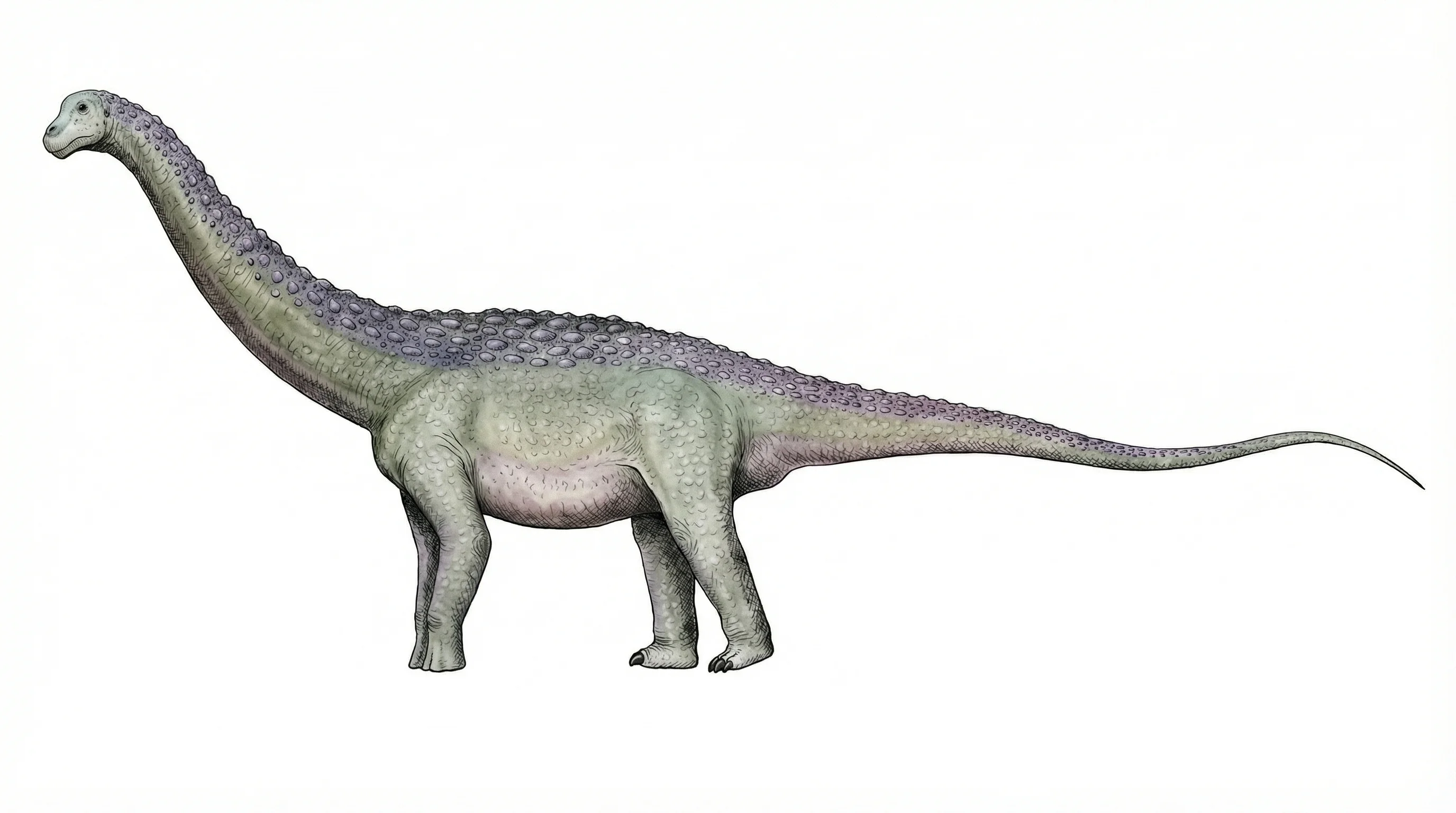 Ilustración paleontológica de Laplatasaurus
