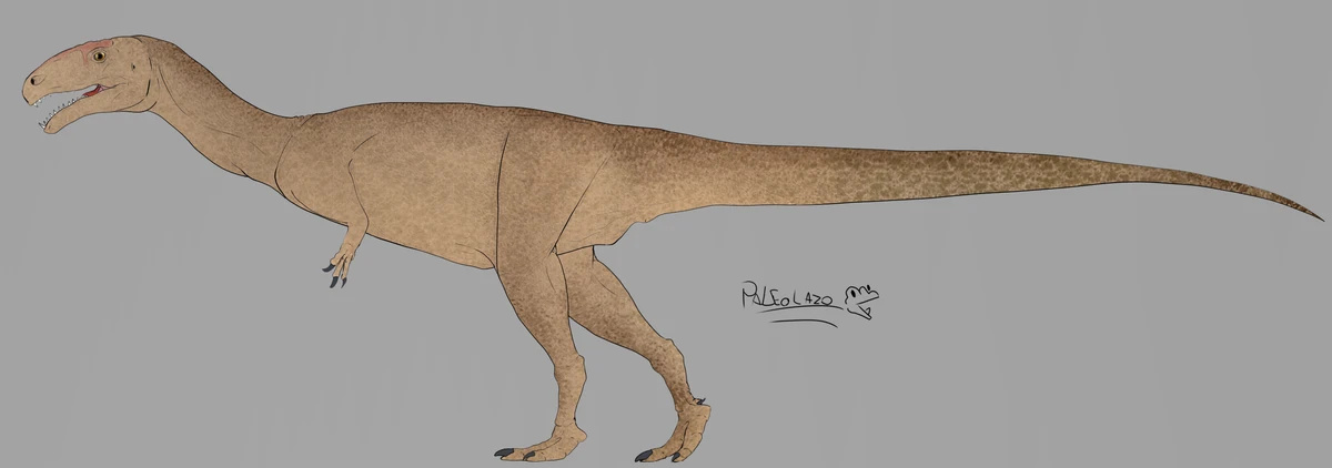 Ilustración paleontológica de Ligabueino