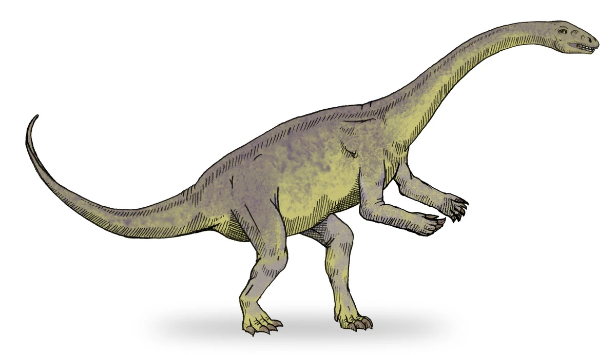 Ilustración paleontológica de Lufengosaurus