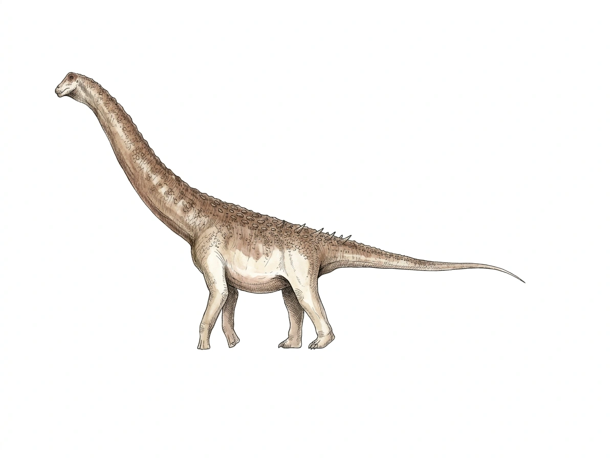 Ilustración paleontológica de Magyarosaurus