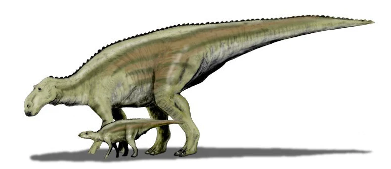 Ilustración paleontológica de Maiasaura