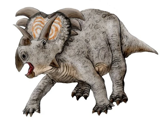 Ilustración paleontológica de Medusaceratops