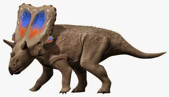 Ilustración paleontológica de Mercuriceratops