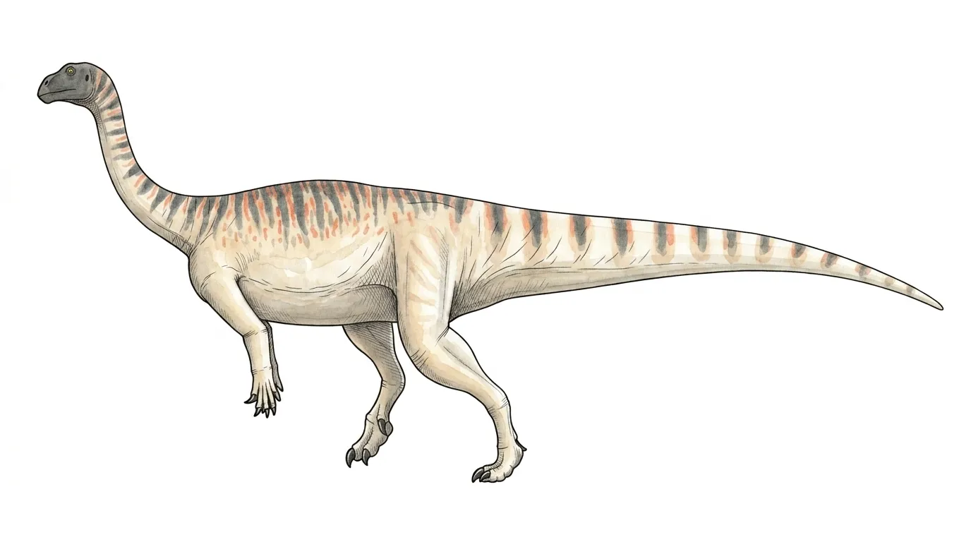 Ilustración paleontológica de Mussaurus