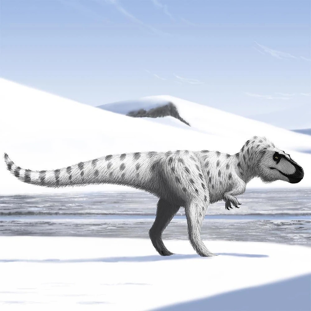 Ilustración paleontológica de Nanuqsaurus