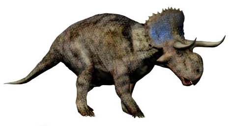 Ilustración paleontológica de Nasutoceratops
