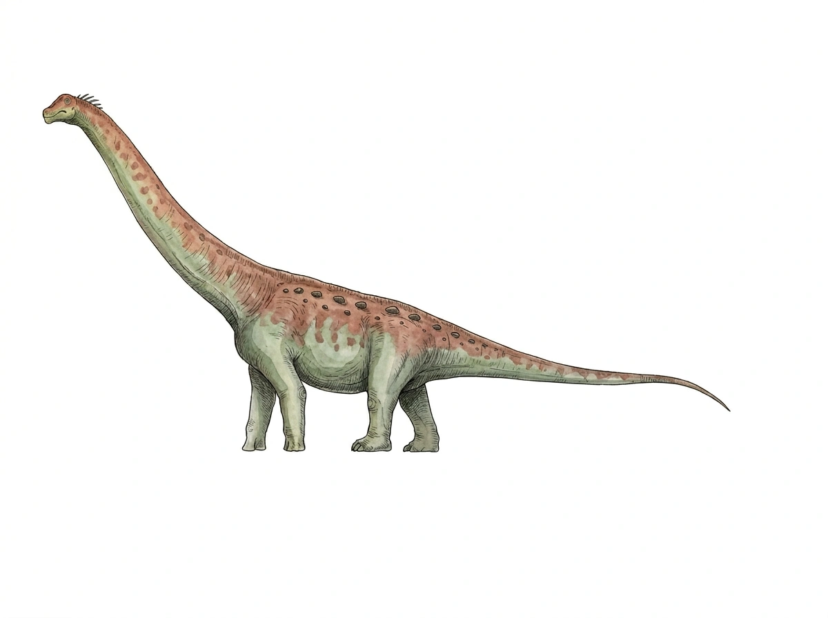 Ilustración paleontológica de Nemegtosaurus