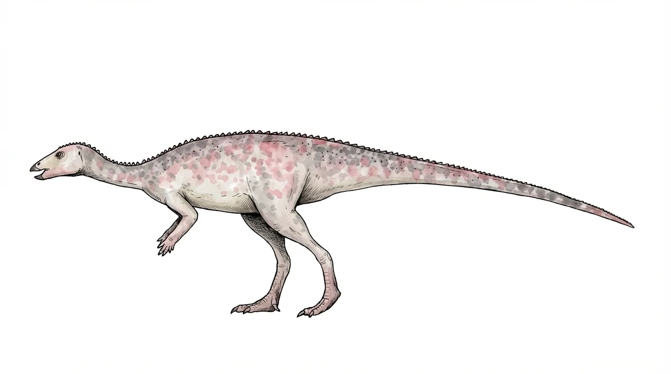 Ilustración paleontológica de Notohypsilophodon