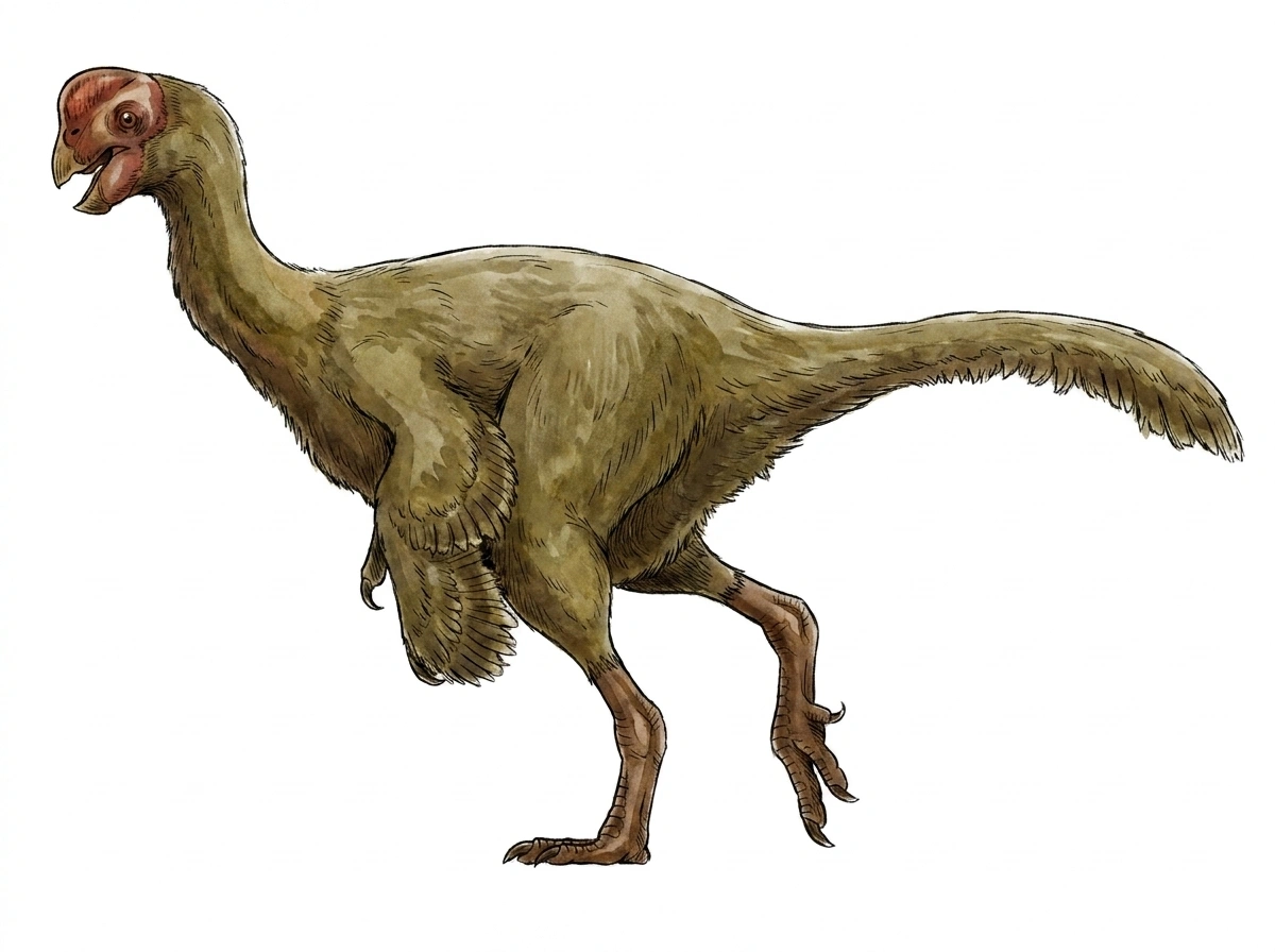 Ilustración paleontológica de Oviraptor