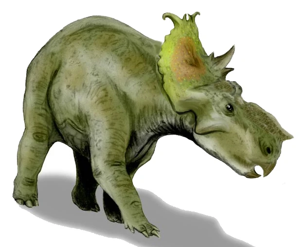 Ilustración paleontológica de Pachyrhinosaurus