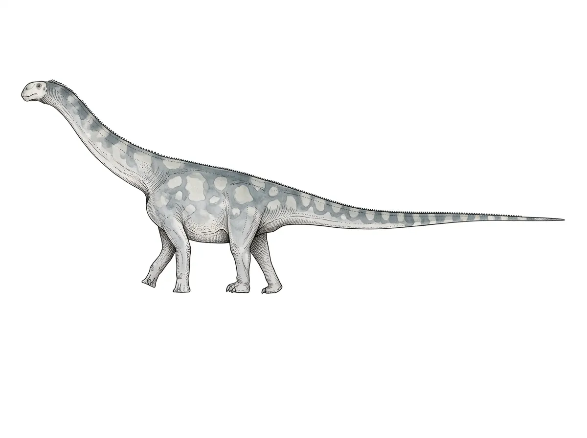 Ilustración paleontológica de Patagosaurus