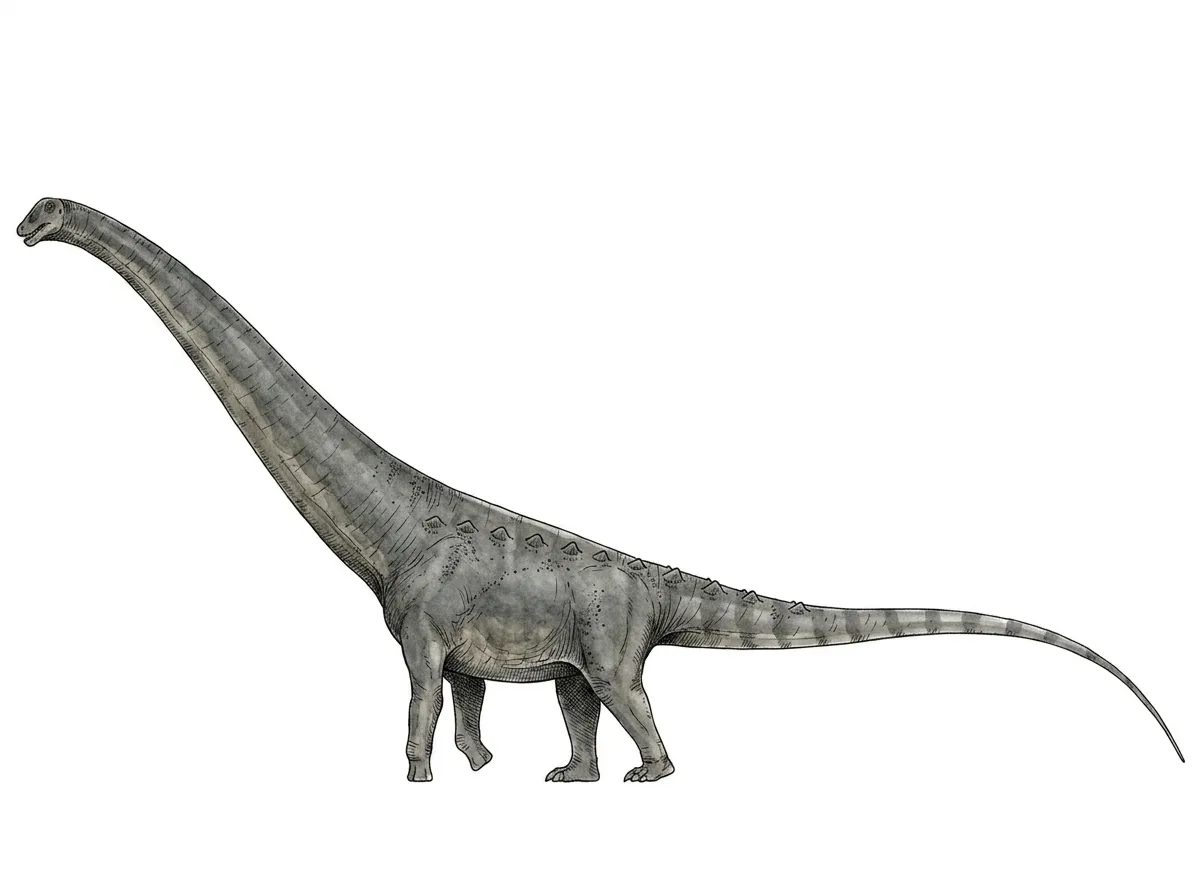 Ilustración paleontológica de Patagotitan