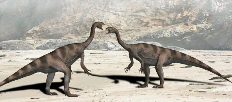 Ilustración paleontológica de Plateosaurus