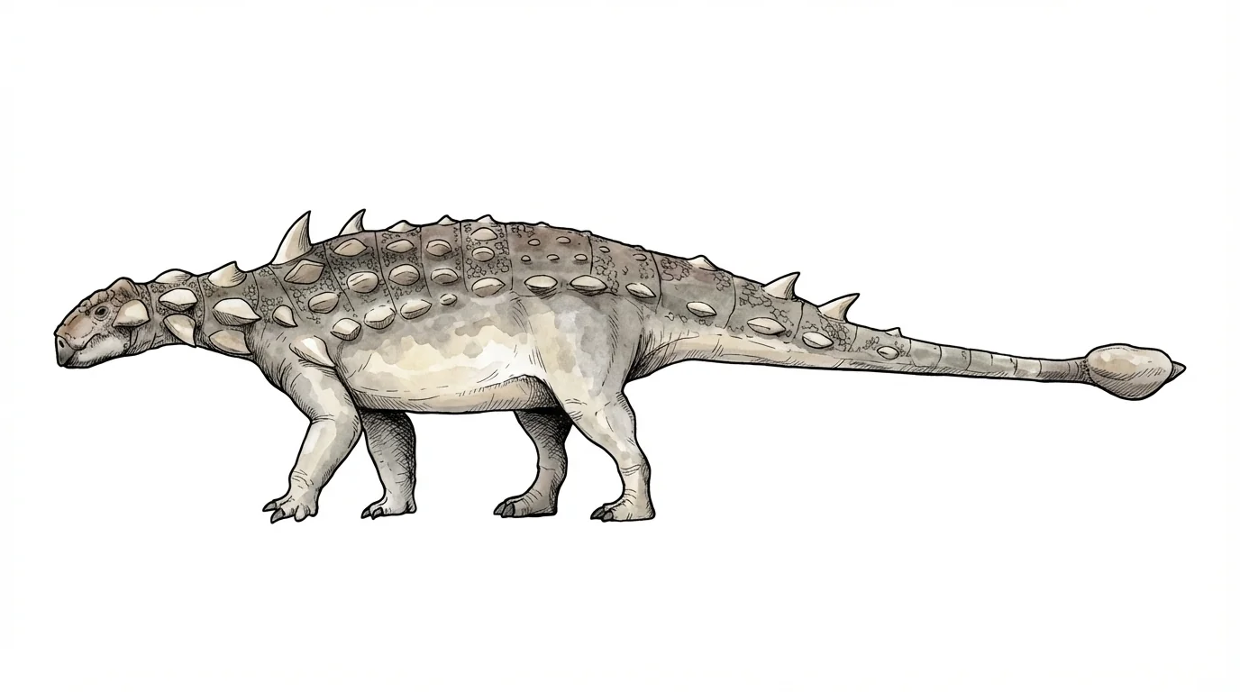 Ilustración paleontológica de Platypelta