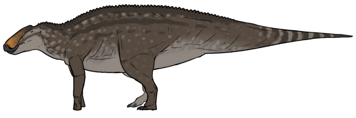 Ilustración paleontológica de Prosaurolophus