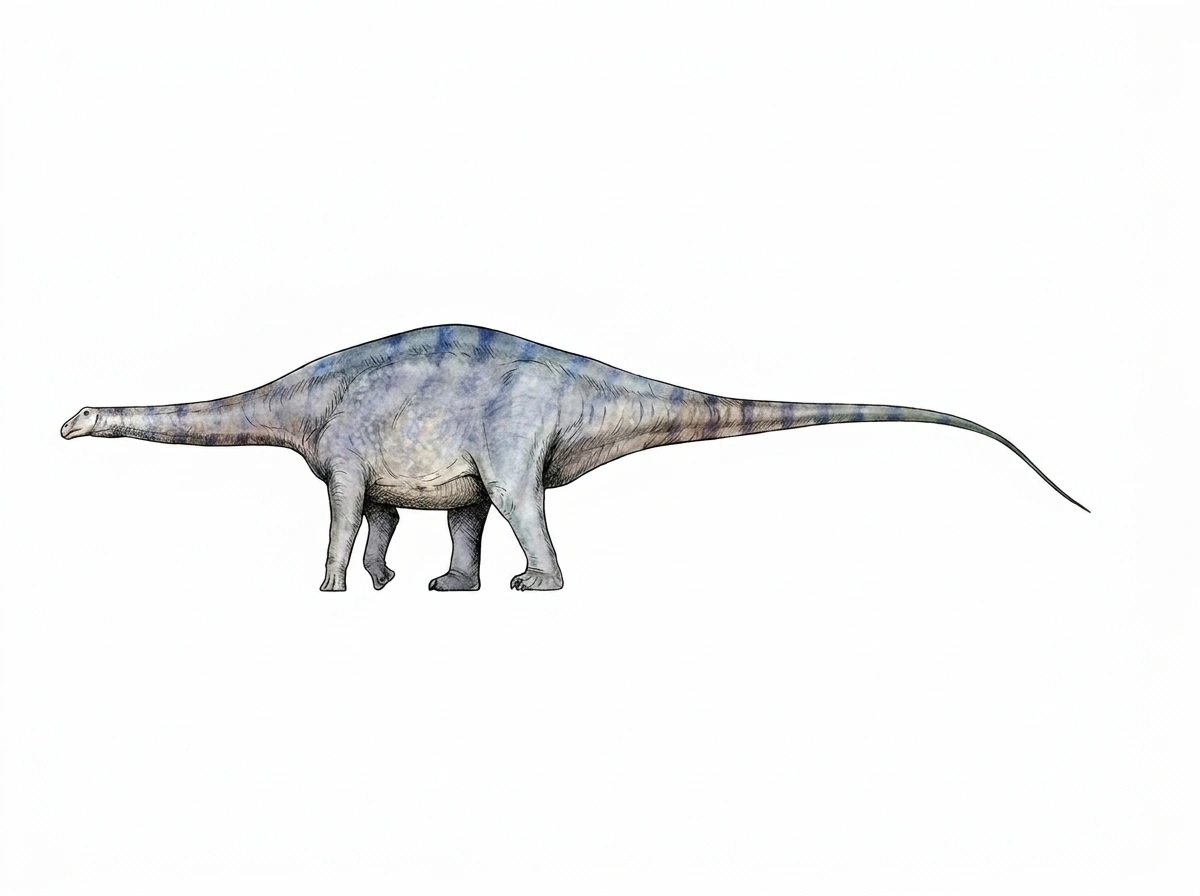 Ilustración paleontológica de Rayososaurus